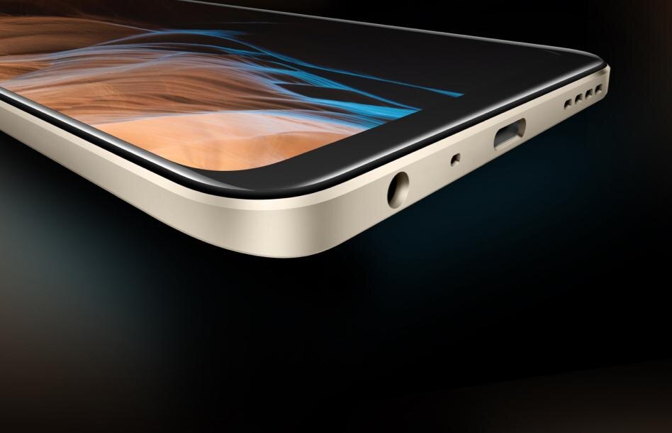 Боковой вид смартфона Realme 9 и разъемы на дне