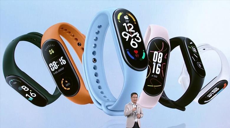 Фитнес-браслеты Xiaomi Mi Band 7 в разных цветах