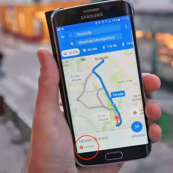 Google Maps показывает цены платных проездов на Android и iOS
