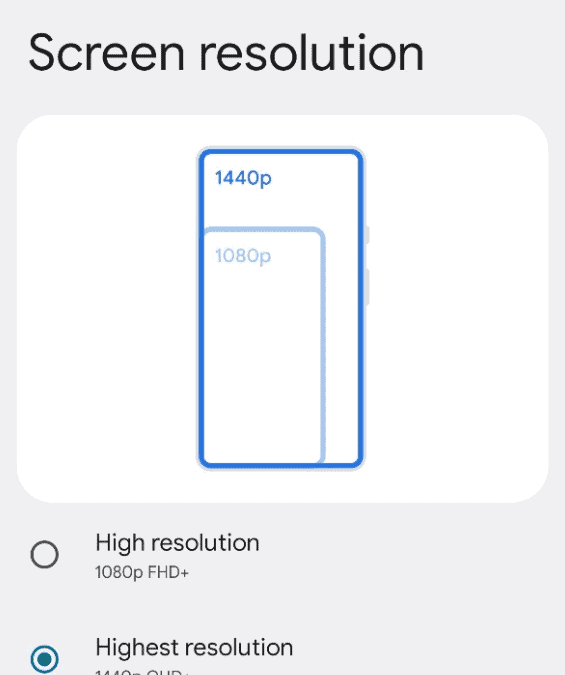 Дисплей Google Pixel 7 Pro можно настроить на 1440p или 1080p 3 Google Pixel 7 Pro Display 1440p or 1080p 2