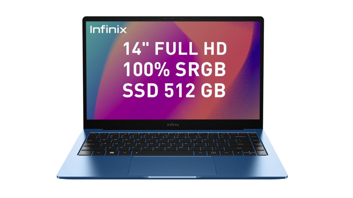 ноутбук Infinix INBOOK X2 с дисплеем и клавиатурой