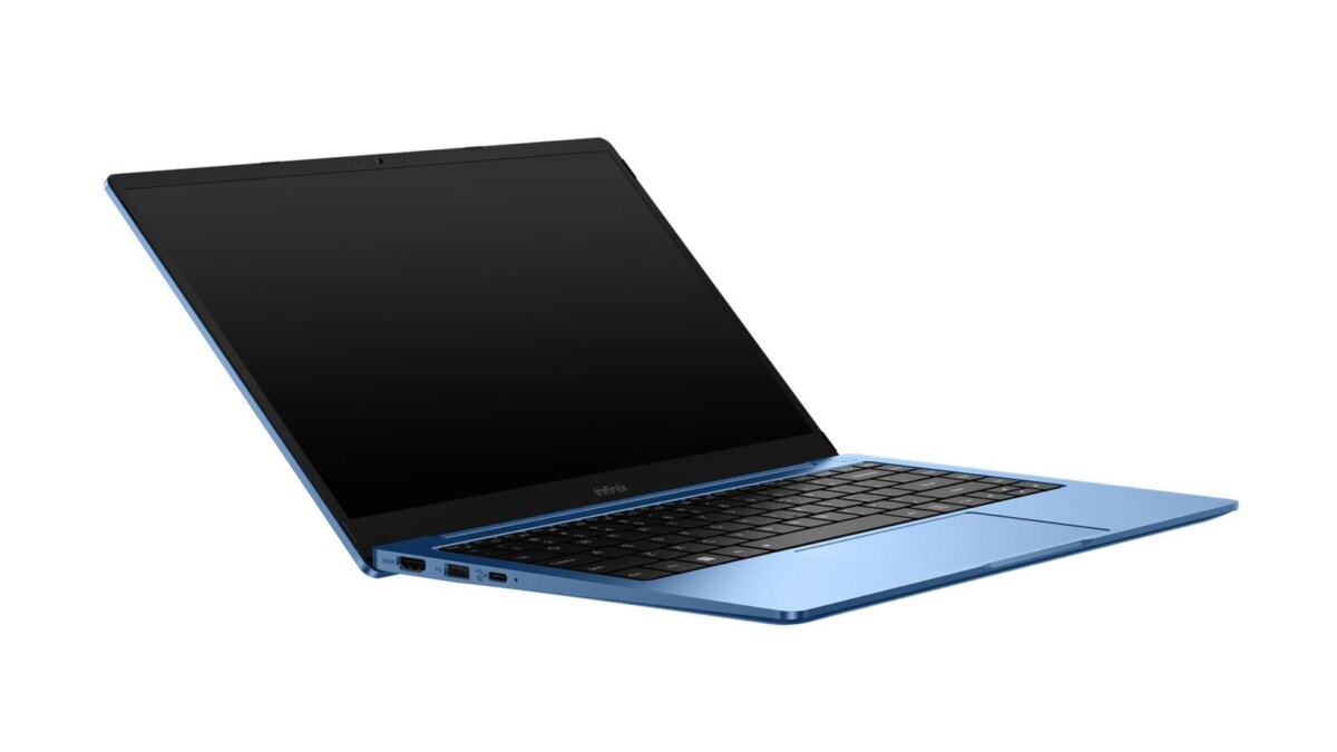 Ноутбук Infinix INBOOK X2 с открытым экраном и клавиатурой