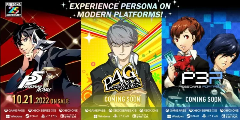 Для Nintendo Switch анонсировали Persona 3, Persona 4 и Persona 5