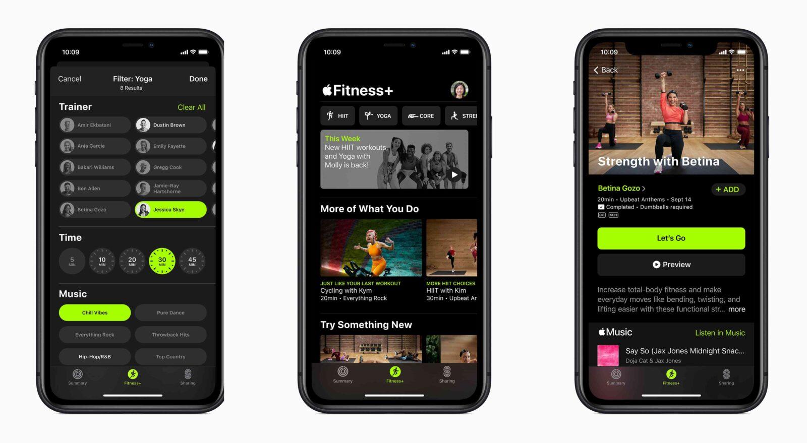 Приложению Apple Fitness больше не нужны Apple Watch (apple music fitness)