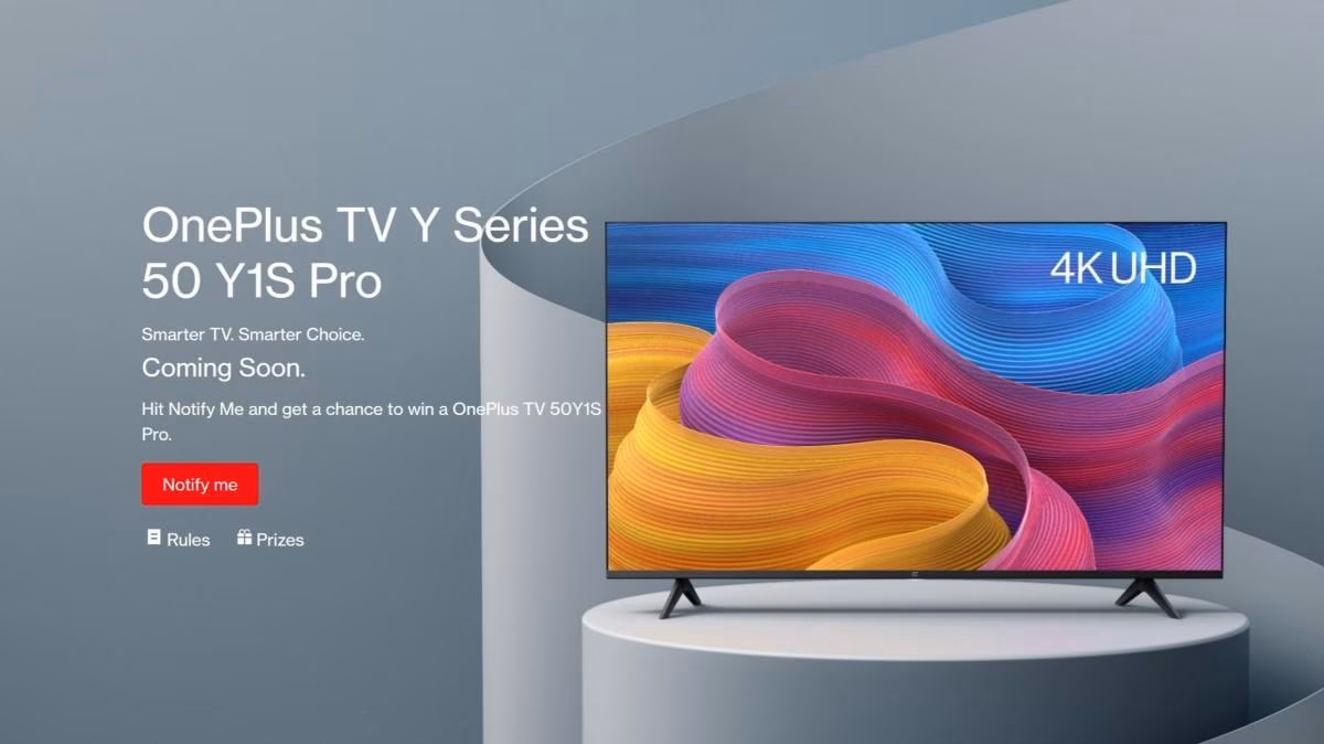 OnePlus TV Y Series 50 Y1S Pro анонсировали с экраном 4K и Dolby Audio