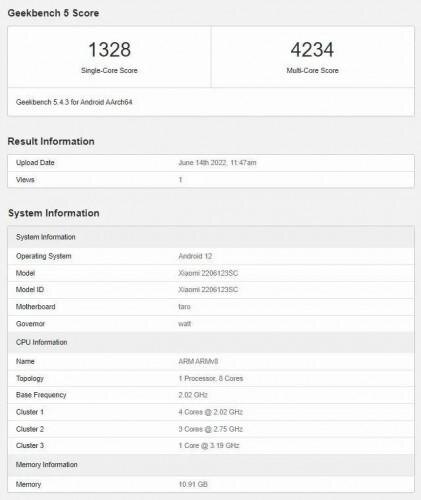 Xiaomi 12S засветился в Geekbench 5 gsmarena 001 8