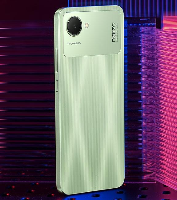 Задняя панель смартфона Realme Narzo 50i Prime в зеленом цвете