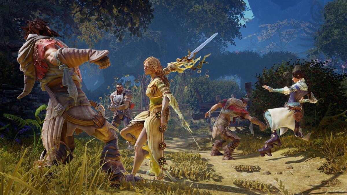 Игрок с луком на крыше деревянных зданий для battle royale