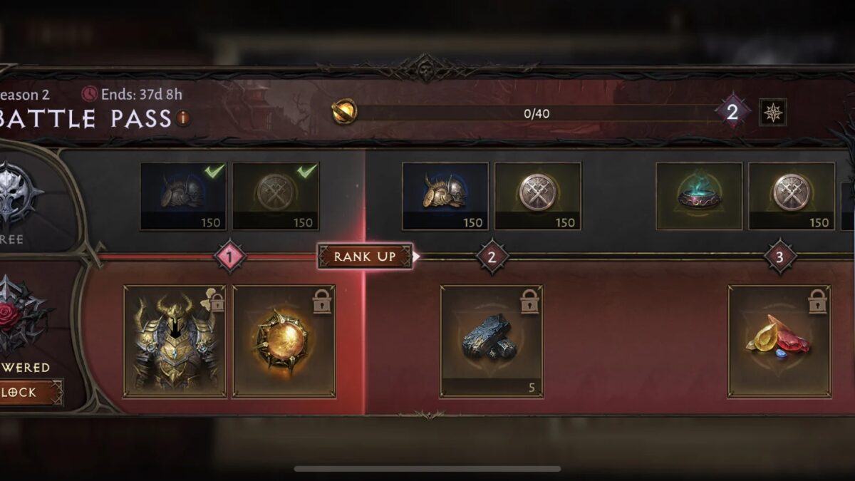 Diablo Immortal Season 2 battle pass