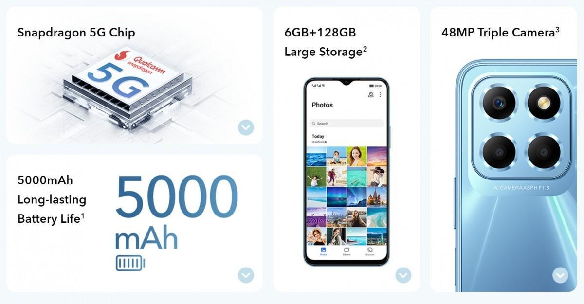 Представлен Honor X8 5G с SD 480+ и камерой на 48 Мп 4 Honor X8