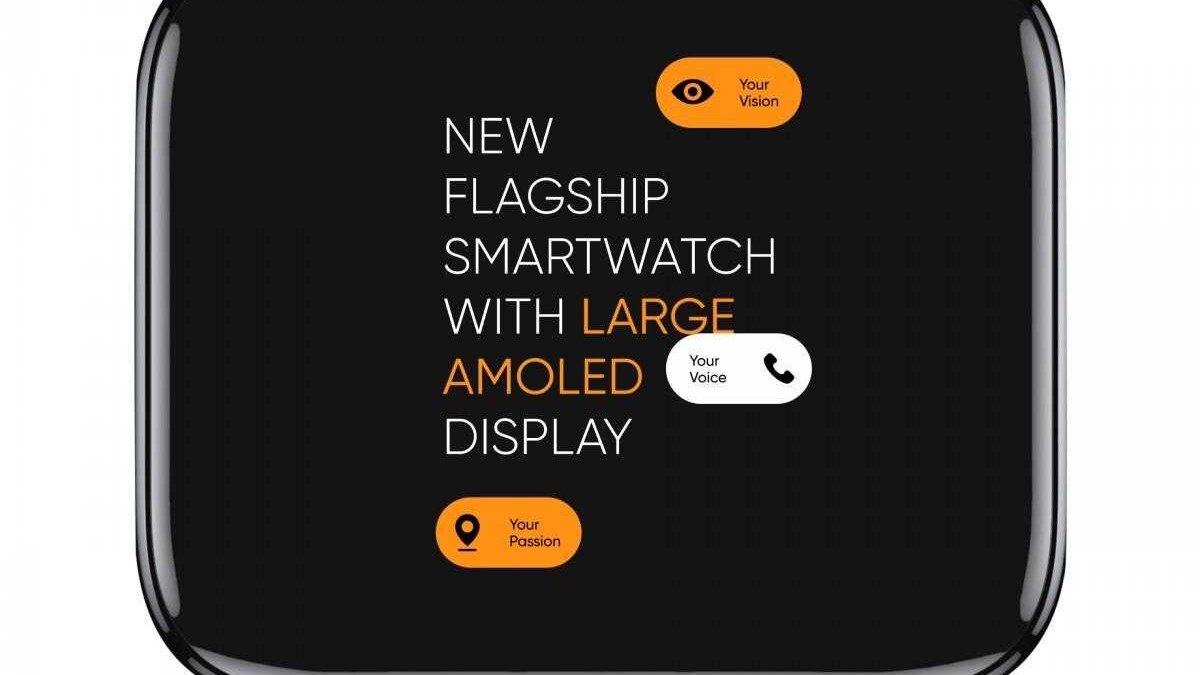Умные часы Realme Watch 3 Pro с большим AMOLED дисплеем на черном фоне
