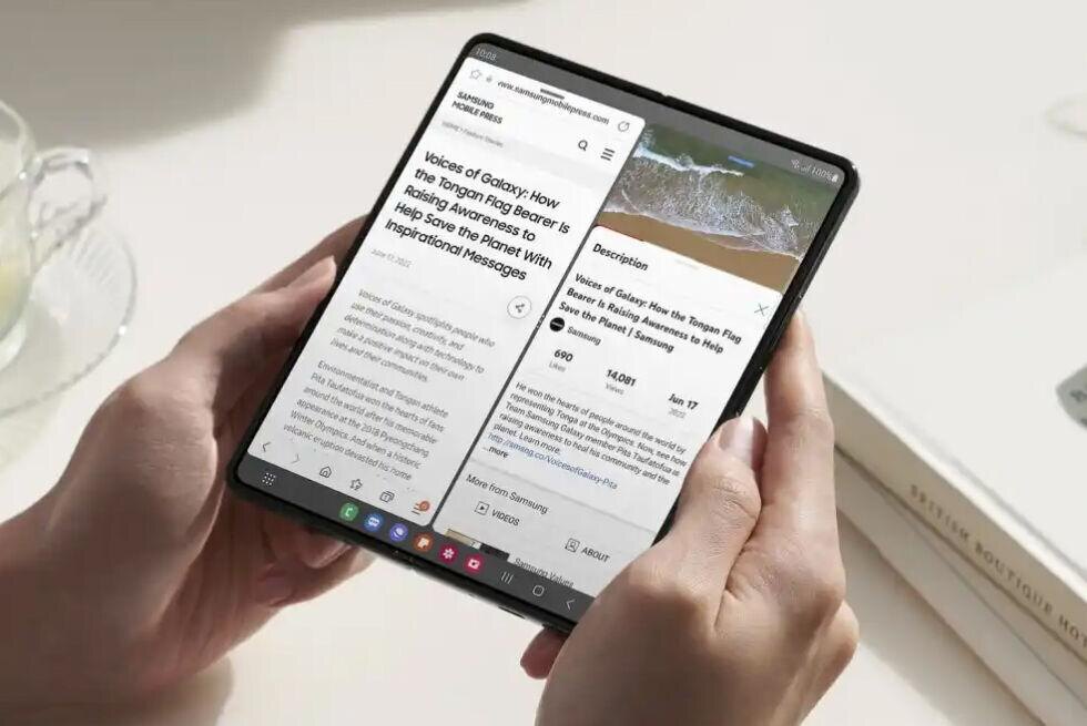Слухи: старые устройства Samsung Galaxy Fold получат новую панель задач Z Fold 4 4 Samsung