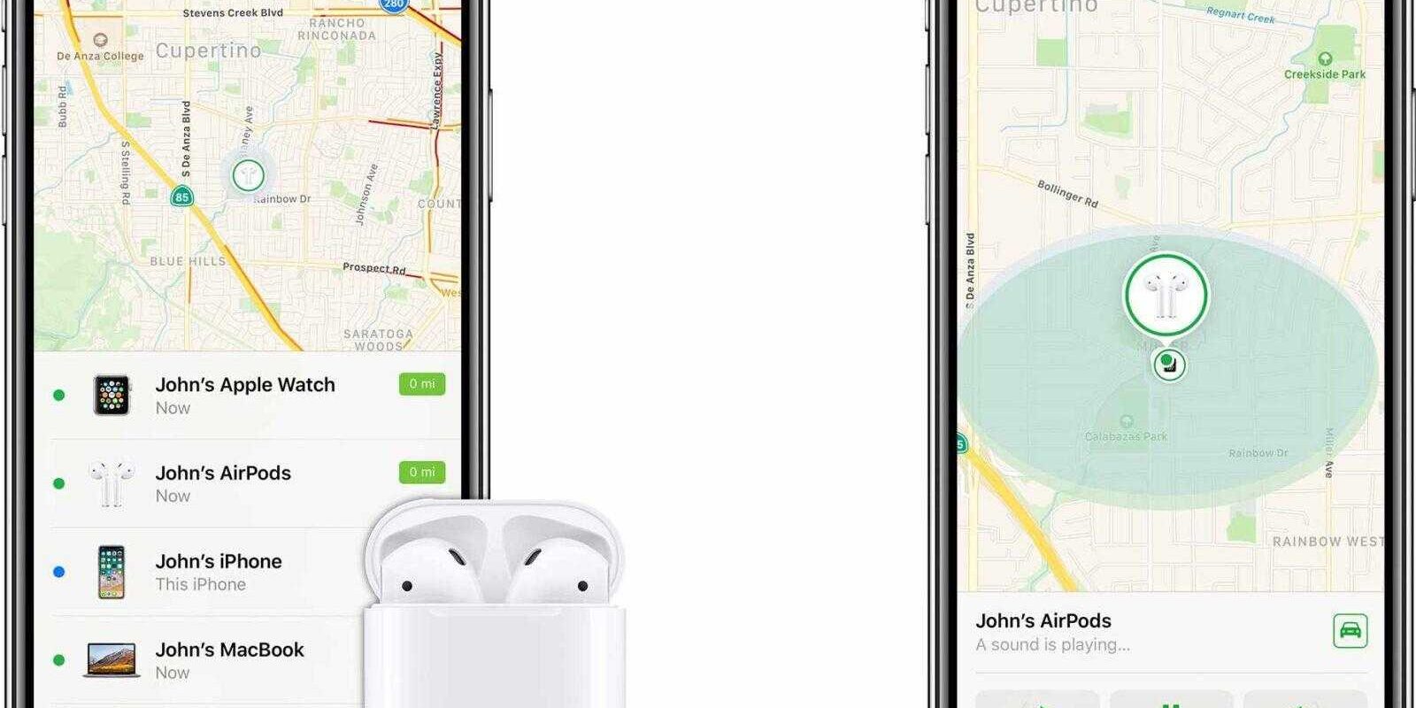 Как найти потерянные наушники Apple AirPods