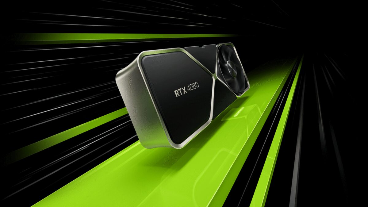 Видеокарта Nvidia RTX 4080 12 ГБ в боковом обзоре
