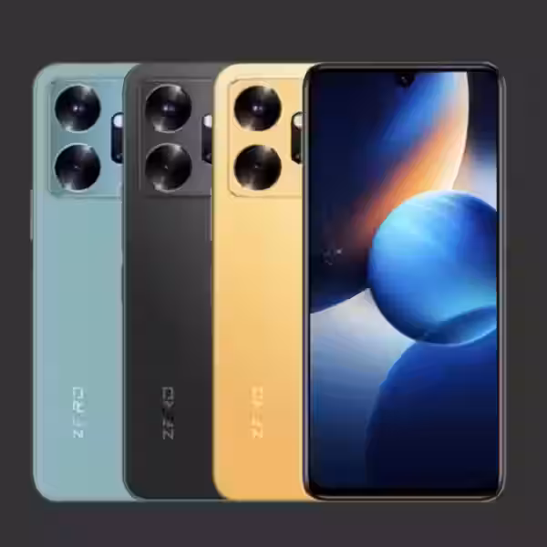 Смартфон Infinix Zero 20 в дизайне с камерным блоком и дисплеем на передней панели