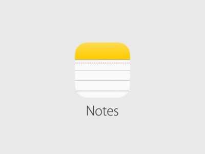 Apple: текст и рисунки в Заметках (Apple Notes Logo)