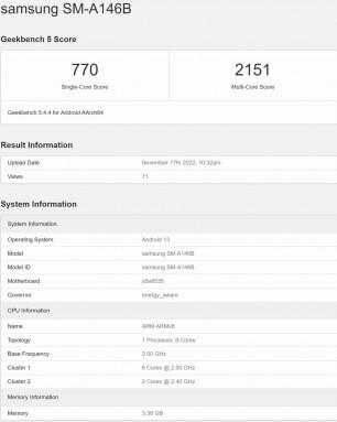 Samsung Galaxy A14 засветился в Geekbench 6 gsmarena 001 14