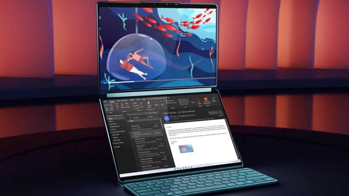 CES 2023: выпущен ноутбук Lenovo Yoga Book 9i с двумя экранами 3 Lenovo Yoga Book 9i
