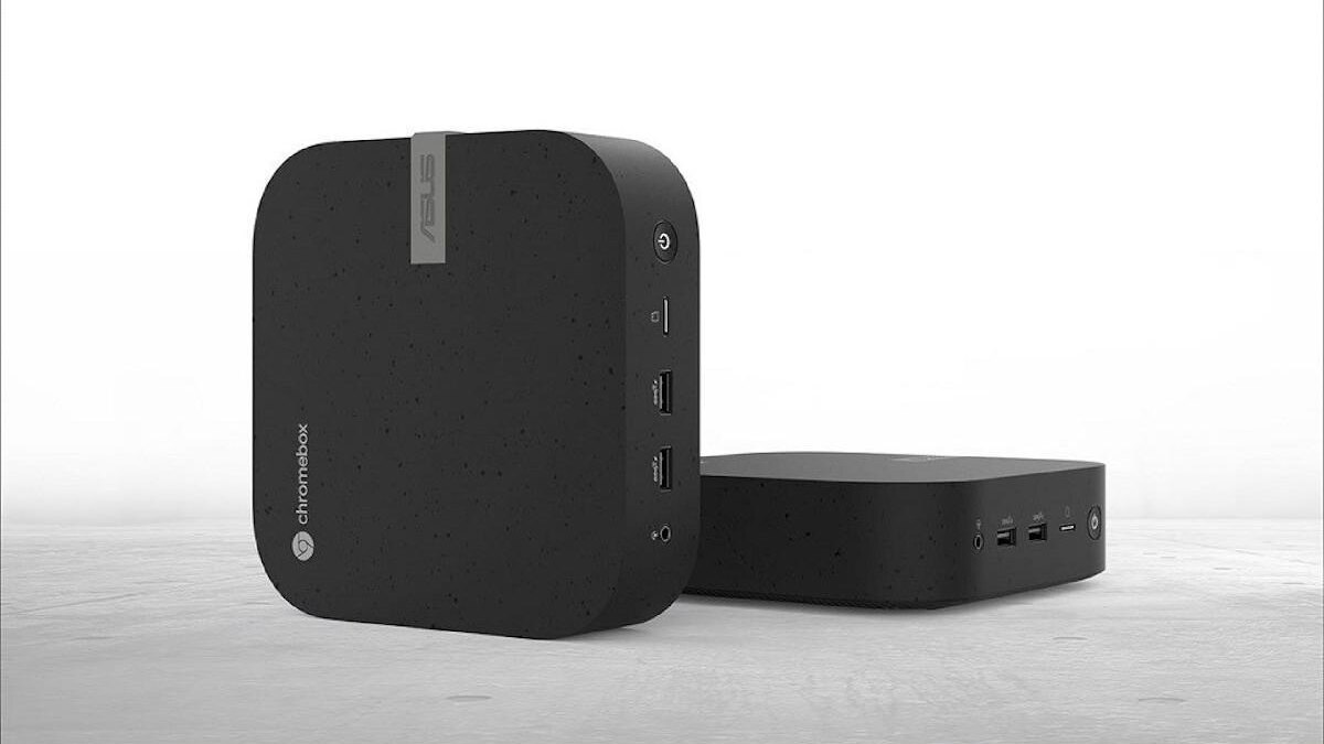 Два новых хромбука Asus в черном цвете с USB-портами и кнопками питания