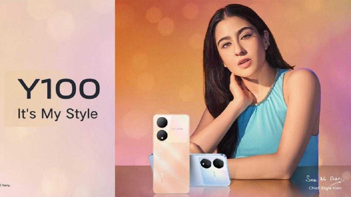 Рекламный образец смартфона Vivo Y100 с тремя камерами