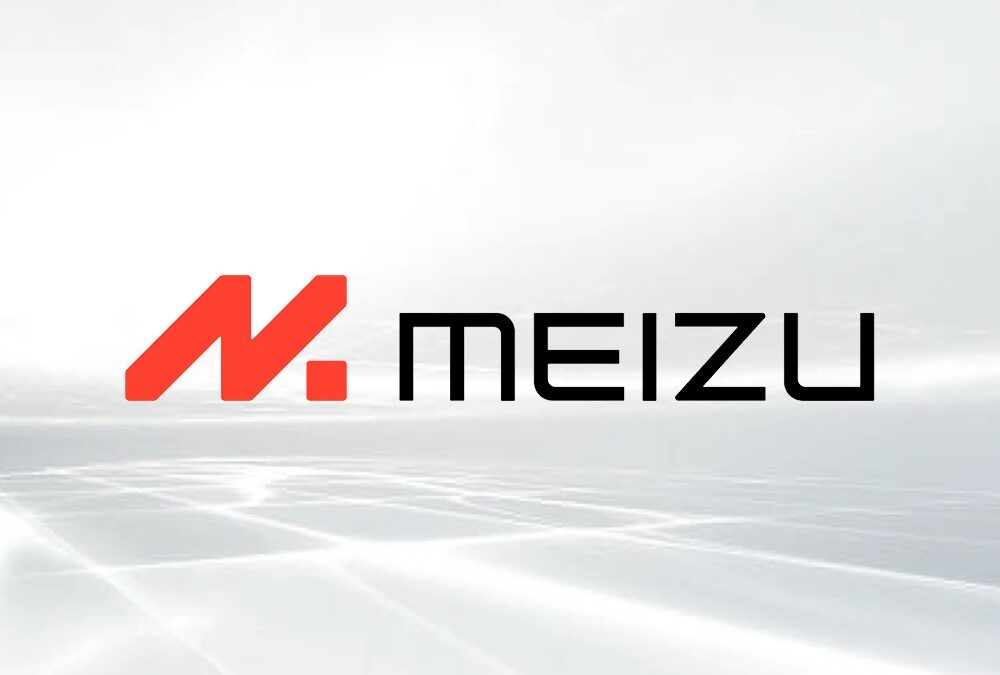 Логотип Meizu с красной буквой N и названием бренда спереди