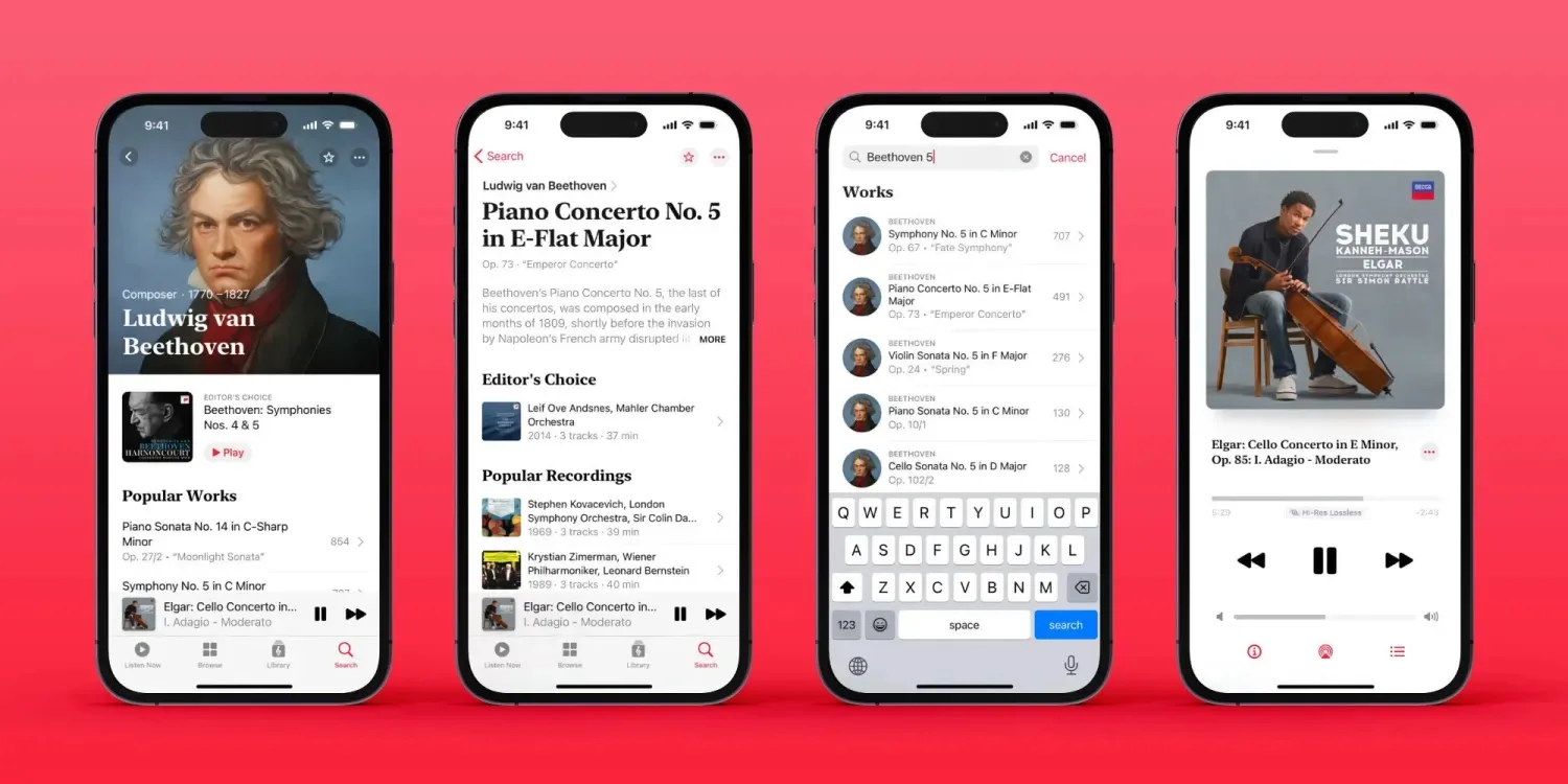 Apple Music Classical: Новое приложение для прослушивания классической музыки с эксклюзивными альбомами и Hi-Res звуком