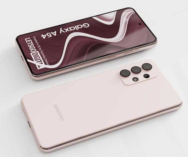 Смартфон Samsung Galaxy A54 с тыльной стороны и камерой