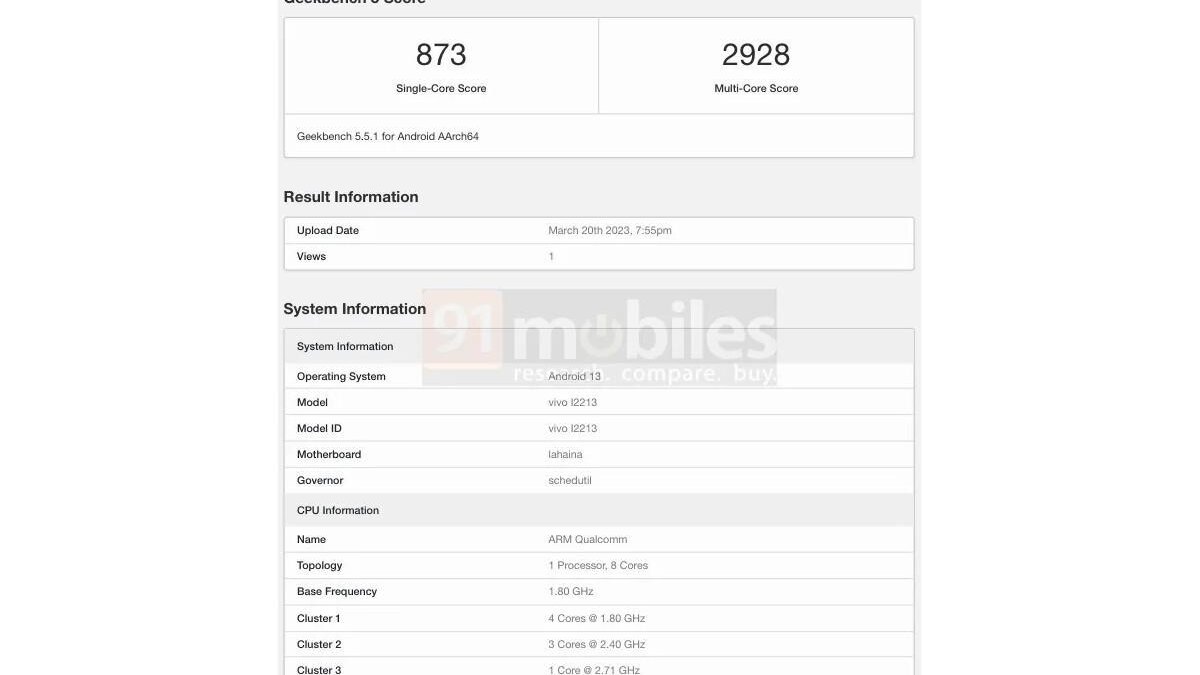 iQOO Z7 Pro появился в базе Geekbench с процессором Snapdragon 782G 3 iQOO Z7 Pro