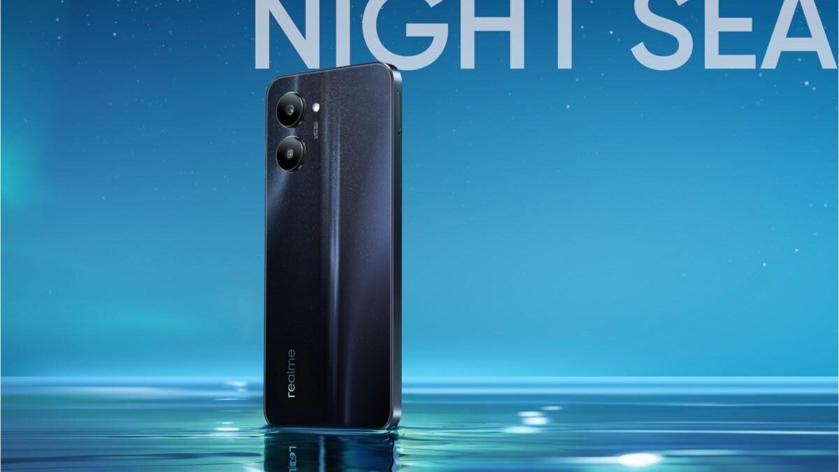 Смартфон Realme C33 2023 с двумя камерами на задней панели