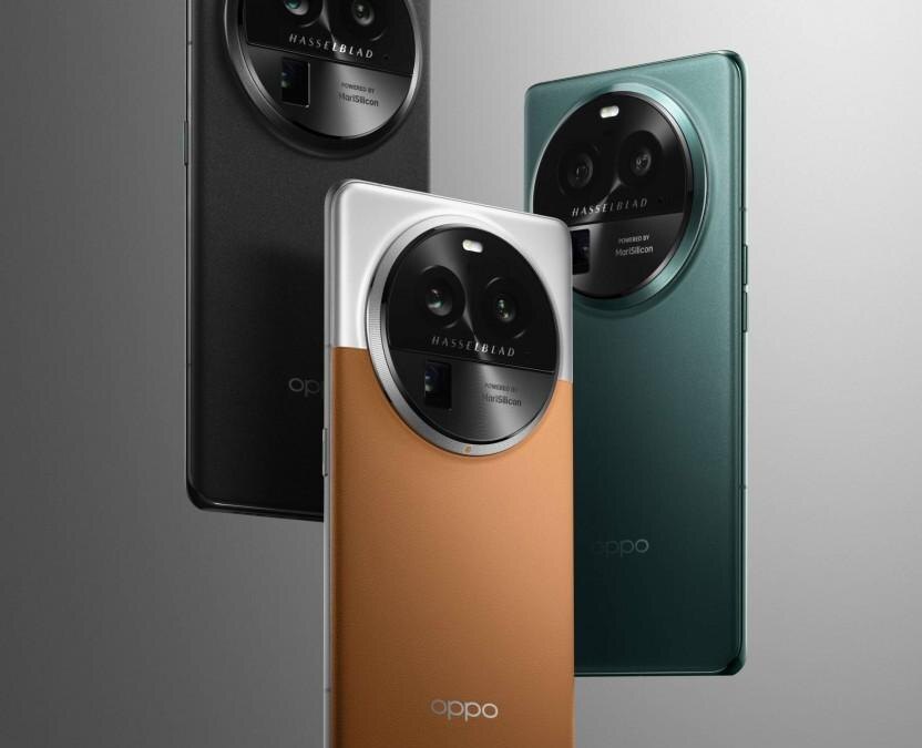 Три смартфона Oppo серии Find X6 с крупными круглыми камерами