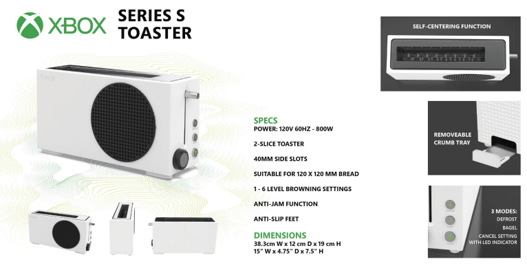 После холодильника Xbox Series X появится тостер Series S (image)