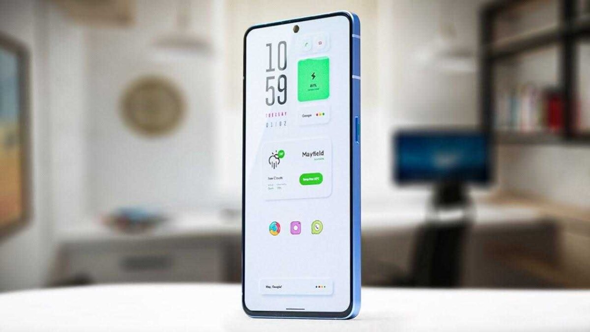 Современный смартфон из Китая с тонкими рамками и большим дисплеем спереди