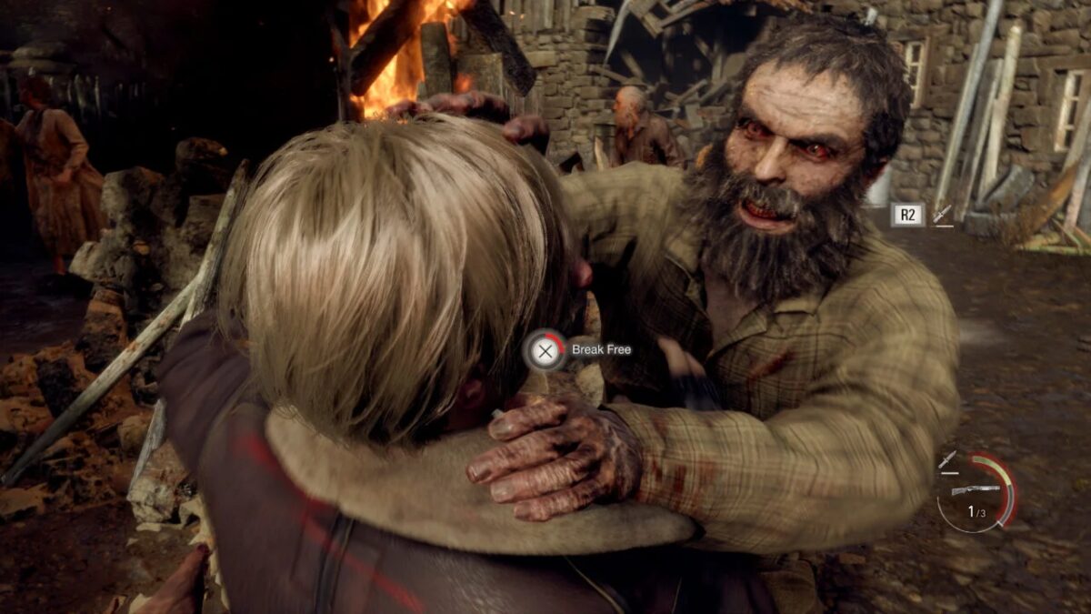 Яркий кадр боя с зомби в ремейке Resident Evil 4 от Capcom с перестрелкой и перезагрузкой серии