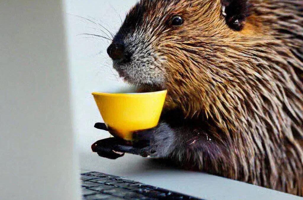 Яндекс выпустил бета-версию 0.1.4 приложения Шедеврум для генерации изображений с помощью нейросети 11 bober pet chaj i pishet kod na makbuke