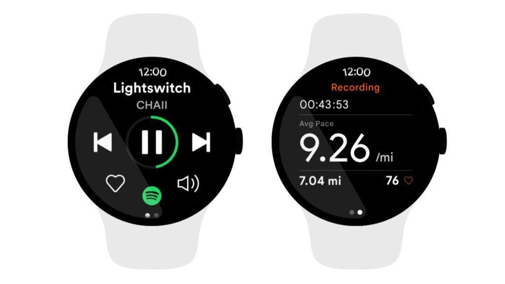Смарт-часы Android Wear OS 3 управление музыкой и результат пробежки