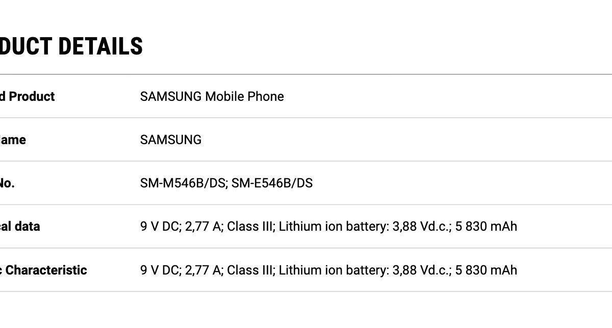 Samsung Galaxy F54 получит аккумулятор емкостью 6000 мАч 3 Samsung