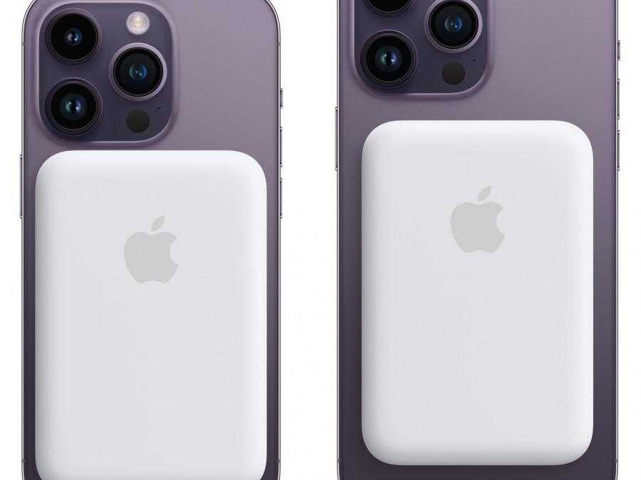 Задняя часть iPhone с магнитными аккумуляторами MagSafe
