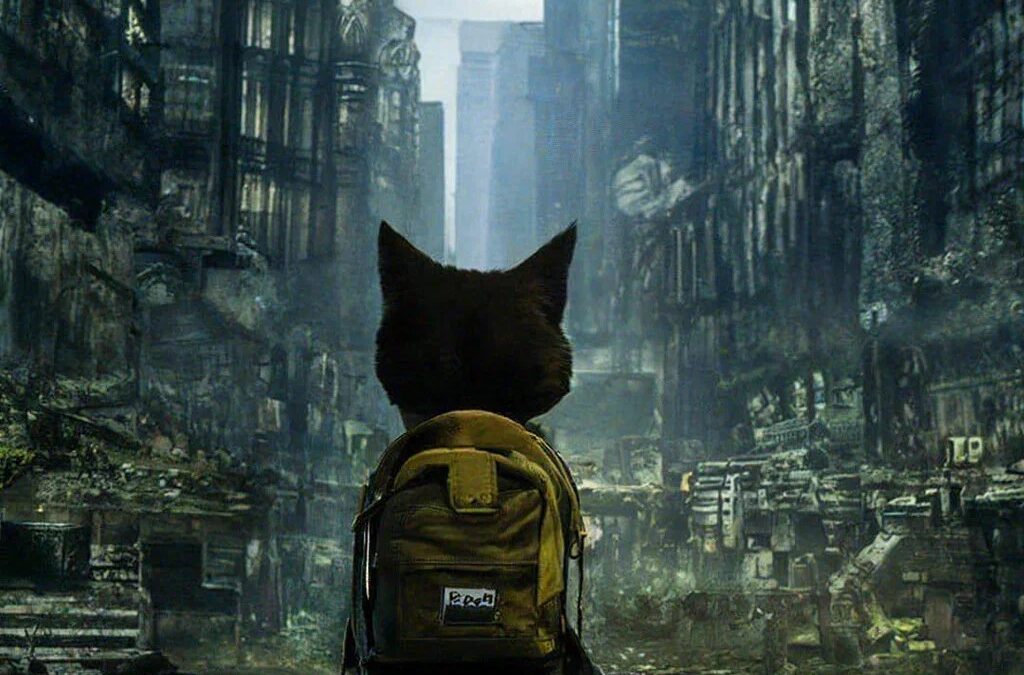 Яндекс выпустил бета-версию 0.1.4 приложения Шедеврум для генерации изображений с помощью нейросети 13 kot s ryukzakom na spine idet po zabroshennomu gorodu