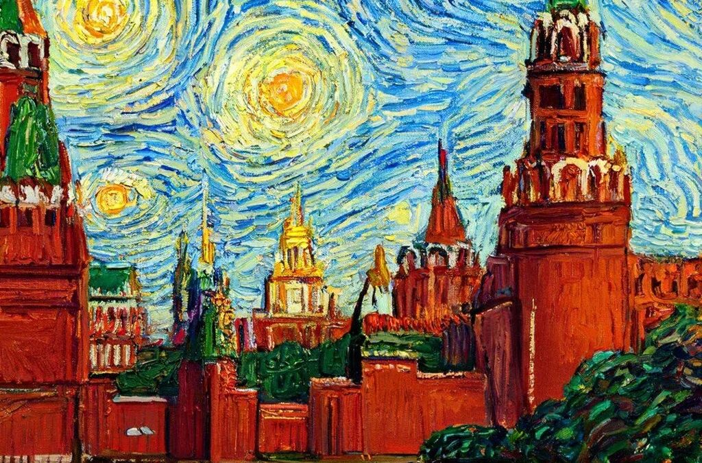 Яндекс выпустил бета-версию 0.1.4 приложения Шедеврум для генерации изображений с помощью нейросети 8 letnyaya moskva v stile van goga