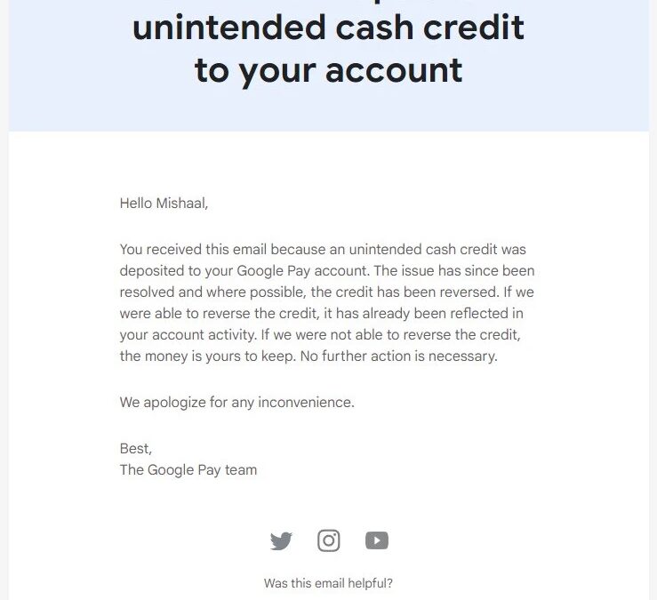 Пользователи Google Pay получили неожиданный кэшбэк из-за ошибки компании 5 qamuiasrau6s