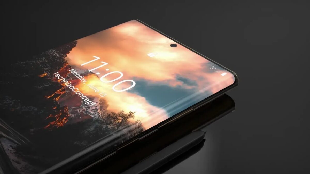 Смартфон Samsung Galaxy S24 Ultra с изогнутым дисплеем и фронтальной камерой в углу