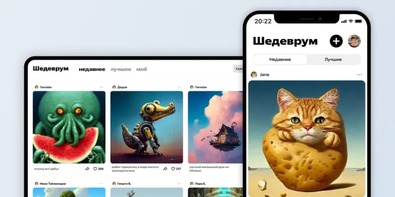 Яндекс выпустил бета-версию 0.1.4 приложения Шедеврум для генерации изображений с помощью нейросети (shedevrum)