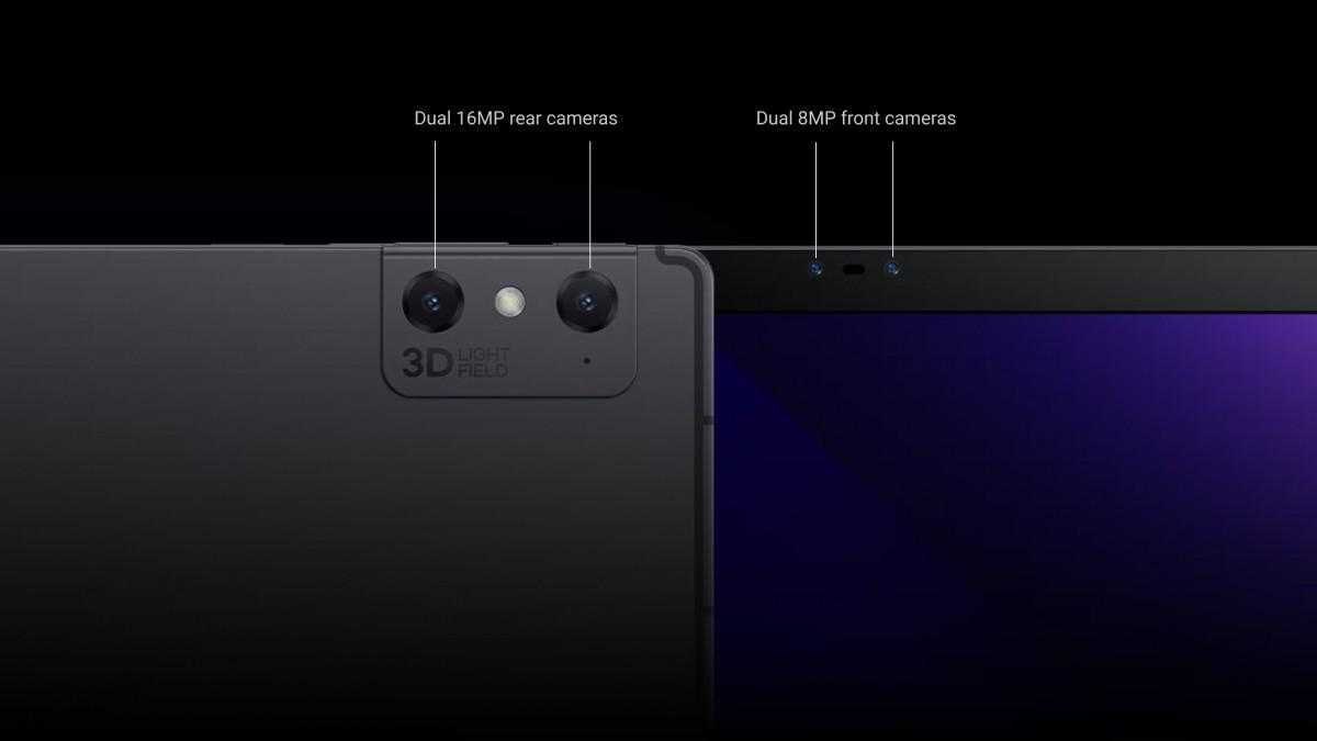 Камеры ZTE Nubia Pad 3D сзади и спереди