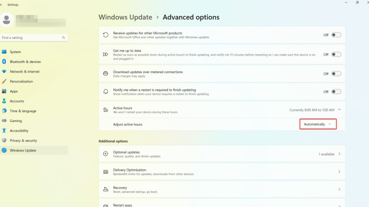 Windows 11: как изменить активные часы 7 Windows 11