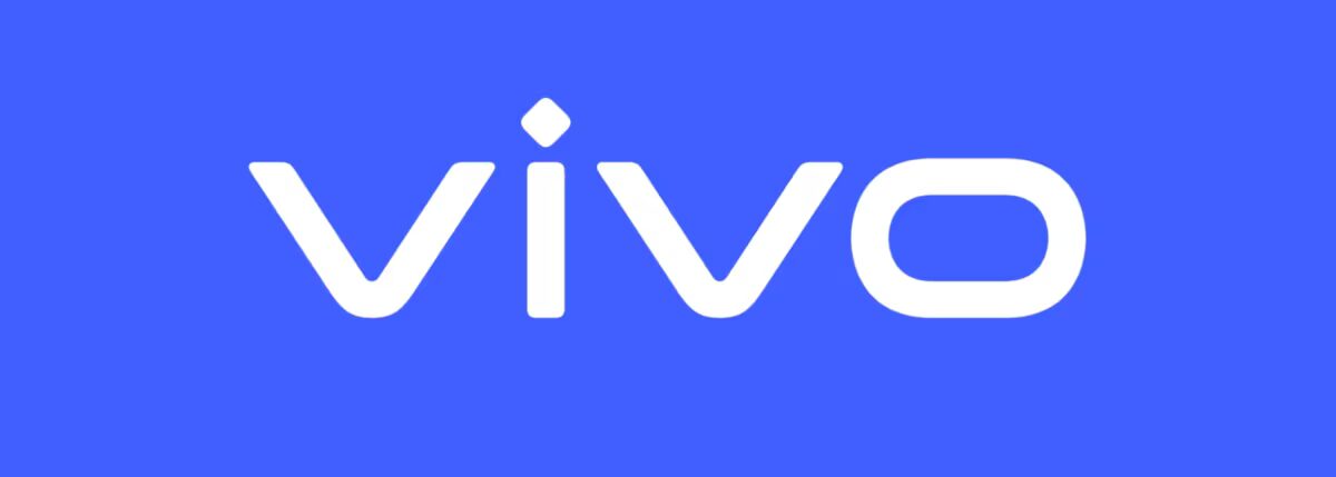 Логотип Vivo на синем фоне с градиентом для презентации Y78 с Dimensity 7020
