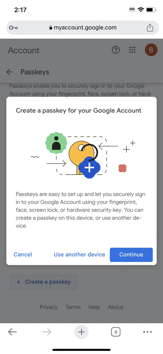 Google: как использовать ключ доступа для входа в аккаунт (img 9f56da6278b9 1)