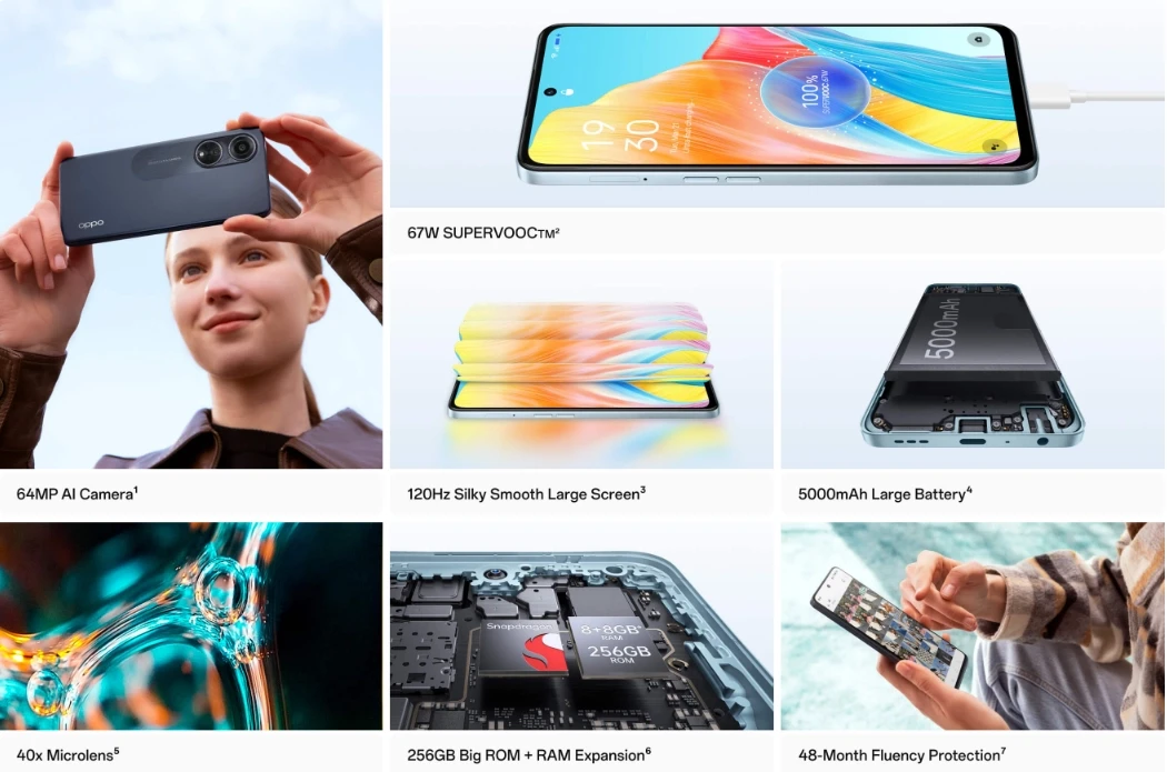 Oppo A98 5G: новый смартфон с батареей на 5000 мАч и 40-кратным зумом камеры ()
