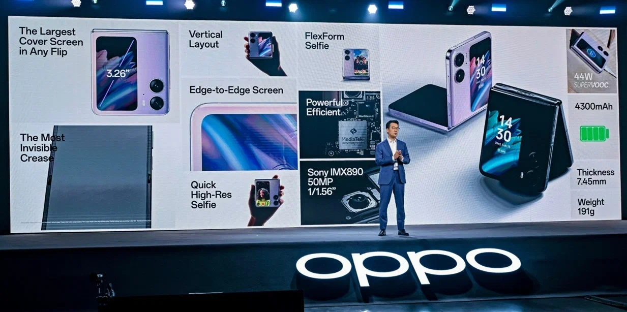 OPPO начала продажи складного смартфона Find N2 Flip в России (oppo find n2 flip launch 2)