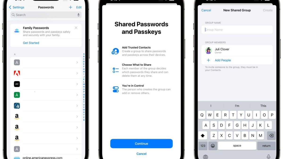 iOS 17 позволяет делиться паролями iCloud с друзьями и родственниками 3 ios 17 shared passwords