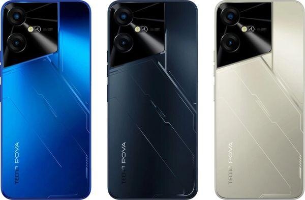 Три варианта Tecno Pova Neo 3 сзади с модулем камер